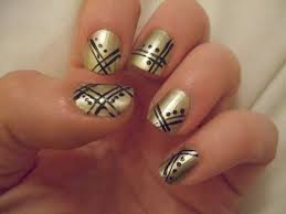 50 Cute Beautiful Nail Art Designs To Try Right Now Black red and silver colors glittery nail design two part nail design.