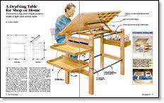A Drafting Table For Shop Or Home Drawing Desk Drafting Table Fine Woodworking