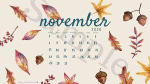 Excited To Share The Latest Addition To My Etsy Shop 2020 November Desktop Wallpaper Download Ht November Wallpaper Calendar Wallpaper Thanksgiving Wallpaper