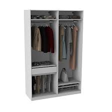 Voir plus d'idées sur le thème penderie, mode, s'habiller. Armoire Darwin 1 Tiroir L 150 Cm X P 56 Cm X H 235 Cm Coloris Blanc Castorama