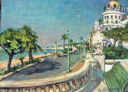 Hotel Negresco Nice French Painting Alfred Cluzeau 1940s La Etsy