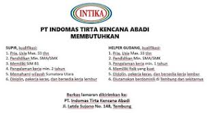 Admin anak perusahaan bumn, bank, syariah. Lowongan Kerja Medan Desember 2020 Sma Smk Pt Indomas Tirta Kencana Abadi Intika