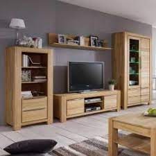 Wohnzimmer Wohnwand Aus Kernbuche Massiv Beleuchtung 4 Teilig Homedreams In 2020 Wohnwand Zimmer Dekor Ideen Wohnen