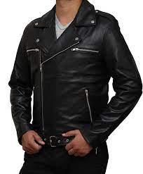 The Walking Dead Season 7 Black Negan Real Leather Jacket At Amazon Men S Clothing Store Leather Jacket Leather Jacket Men Negan Leather Jacket