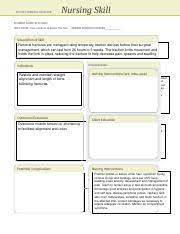 Buck's extension traction is a type of skin traction. Bucks Traction Docx Active Learning Template Nursing Skill Student Name Erin Smith Skill Name Care Of Client In Bucks Traction Review Module Chapter Course Hero