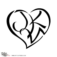 Tatuaggio Di Cuore J K W Amore Tattoo Love Tattoos Tattoo Lettering Initial Tattoo