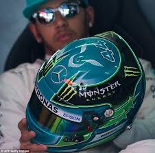 Lewis turned up to winter testing with a radically different helmet design, stripping out the red. Lewis Hamilton Helmet History