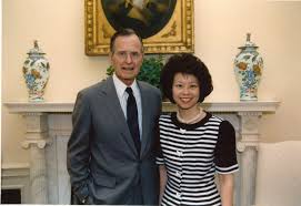 The couple met in taiwan, got married, and decided to start a new life together, according to elaine. Home Elaine Chao
