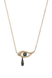 Ileana Makri Angry Tears Necklace In Yellow Gold Necklace Gold Yellow Gold