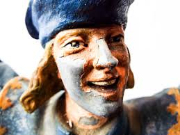 Vintage Metal Medieval Lord Sculpture Merry Man w Beer Tankards Figurine  Statue