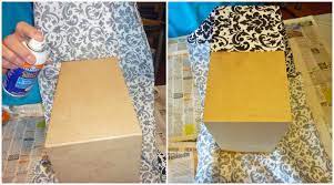 Use a ruler to add an extra 1 inch (2.5 cm) on each side of the fabric. Wedding Card Box 4 Tier Fabric Covered Crafts Unleashed Card Box Wedding Card Box Money Card Box