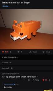 I Made A Fox Out Of Lego Gaming Ifunny Lego Games Funny Memes About Girls Funny Relatable Memes