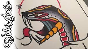 I've got about 14 years experience tattooing and. Drawing A Snake Head Traditional Tattoo Flash 3 Youtube