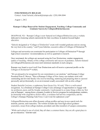 We understand that writing a personal statement for your cv can be difficult. For Immediate Release Graduate Success By Collegesofdistinction Com