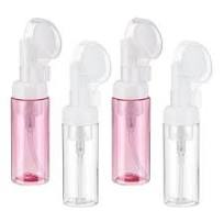 Unique Bargains Foaming Brush PET Plastic Pump Dispenser Clear/Clear Red