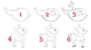 How To Draw A Baby Deer Step By Step Easy Deer Drawing Easy Baby Deer Deer Drawing