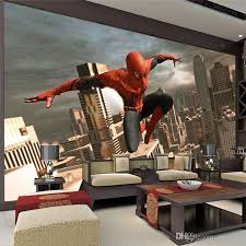 Spiderman Wall Mural Superhero Photo Wallpaper Custom 3d Wallpaper Boy S Room Decor Wall Art Kid Bedroom Living Spiderman Bedroom Boys Bedroom Decor Room Decor