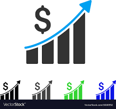 sales growth bar chart flat icon