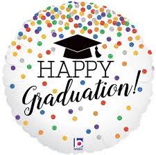 Happy Graduation Confetti Foil Balloon Happy Graduation Graduation Confetti Grad Balloons