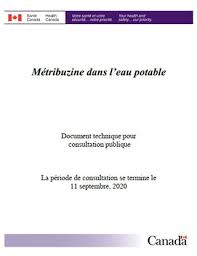 La Metribuzine Dans L Eau Potable Document Technique Pour Consultation Publique Canada Ca
