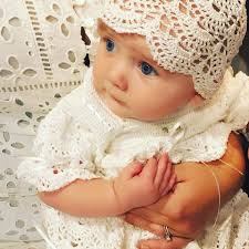 Twin boys' christening day gowns and bonnets