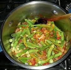 Okraschoten Mit Olivenol Zeytinyagli Bamya Turkische Rezepte Okraschoten Turkische Gerichte Okra