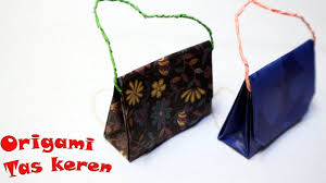 Tutorial Cara Membuat Origami Bentuk Tas Kado Mudah Origami Tas Bentuk