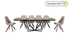 Aquila Extending Dining Table And 6 Swivel Dining Chairs Furniture Village In 2020 Swivel Dining Chairs Dining Chairs Coffee Table