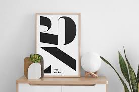 Poster On Cabinet Mockup Mr Mockup Graphic Design Freebies In 2020 Poster Mockup Free Graphic Design Freebies Free Mockup