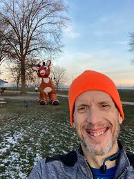 About to run the 25th Annual Reindeer Run in Lakewood, Ohio. It's 17  degrees with a feels like temperature of 11 degrees. Gorgeous morning but a  tad chilly. Thankfully, running makes it