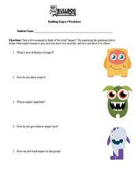 building respect worksheet by bulldog solution tpt