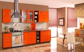 Orange And White Kitchen Cabinets Design Ideas Simple Kitchen Design Orange Kitchen Decor Kitchen Design Decor