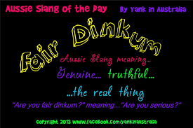 Aussie Word Of The Day Fair Dinkum Aussie Slang Meaning Genuine Truthful The Real Thing Are You Fair Dinkum Funny Quotes Word Of The Day Words