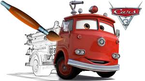 Tractor coloring pages for kids: Cars 3 Fire Truck Red Coloring Book Pages Video For Kids Episode 38 Youtube