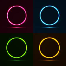 Colorful Neon Circle Frame Neon Frame Png And Vector With Transparent Background For Free Download In 2021 Frame Border Design Frames Design Graphic Circle Frames