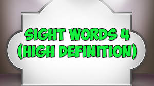 Sight Words 4 Sight Words Kindergarten High Frequency Words Popcorn Words Jump Out Words Youtube