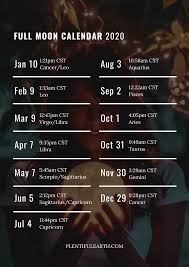 Full Moon Dates 2020 Plentiful Earth Moon Date Moon Meaning Moon Time