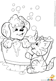 In the story, the title character spots a red bird, a yellow duck, a blue horse, a green frog, a purple cat, a white dog, a black sh. Print Coloring Pages Of Puppies Coloring Coloring Library