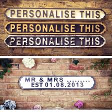 Custom personalized mini street signs make someone feel special with a personalized, custom street sign mini. Personalised Roads Signs Vintage Business Wood Wall Sign