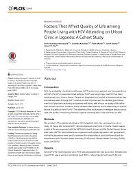 30.09.2021 · high blood pressure and other contributing factors you should know thehealthsite.com spoke to dr. Pdf Factors That Affect Quality Of Life Among People Living With Hiv Attending An Urban Clinic In Uganda A Cohort Study