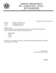 Hormat kami, ketua karang taruna kenanga putih, faris sagat antinio. Contoh Surat Undangan Rapat Karang Taruna Pdf Sample Surat Undangan