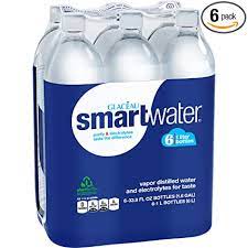 Its the 33.8 fl oz smartwater. Amazon Com Smartwater Vapor Distilled Premium Water Bottles 1 Liter 6 Pack Grocery Gourmet Food