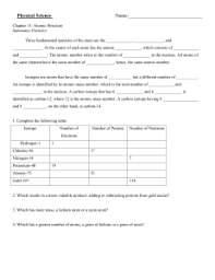 The following questions require the use of a calculator. Gizmo Averageatomicmassse