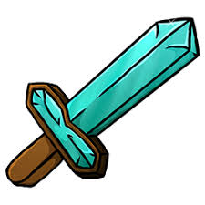 Minecraft icon 1 4, diamond hoe, brown and teal pickaxe illustration transparent background png clipart. Diamond Sword Icon Download Minecraft Icons Iconspedia
