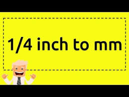 How do you convert 3.5 millimeters into inches? 1 4 Inch To Mm Youtube