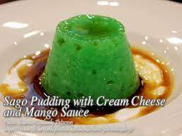 Sago Pudding With Cream Cheese And Mango Sauce Kawaling Pinoy Tasty Recipes Recipe In 2021 Desserts Mango Sauce Dessert Recipes