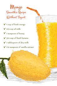 How To Make A Smoothie Without Yogurt Smoothie Without Yogurt Mango Smoothie Mango Smoothie Recipe Without Yogurt