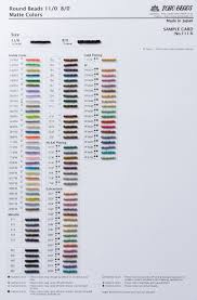 toho beads 111 6 color chart beading bead crochet