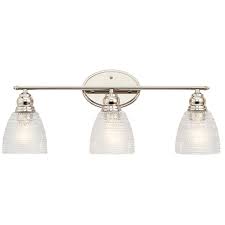 The winslow 21.5 3 light vanity light features a classic look with its brushed nickel finish and clear seeded glass. Karmarie 3 Light Vanity Light Polished Nickel Kichler Lighting