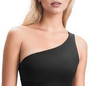 QUEENIEKE Womens One Shoulder Sports Bra Workout Strap Yoga ...